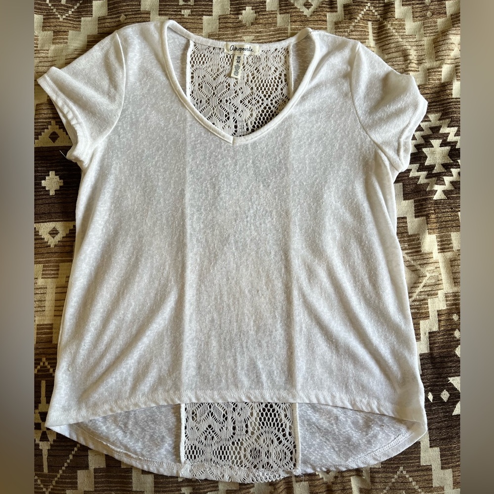 White shirt with lace